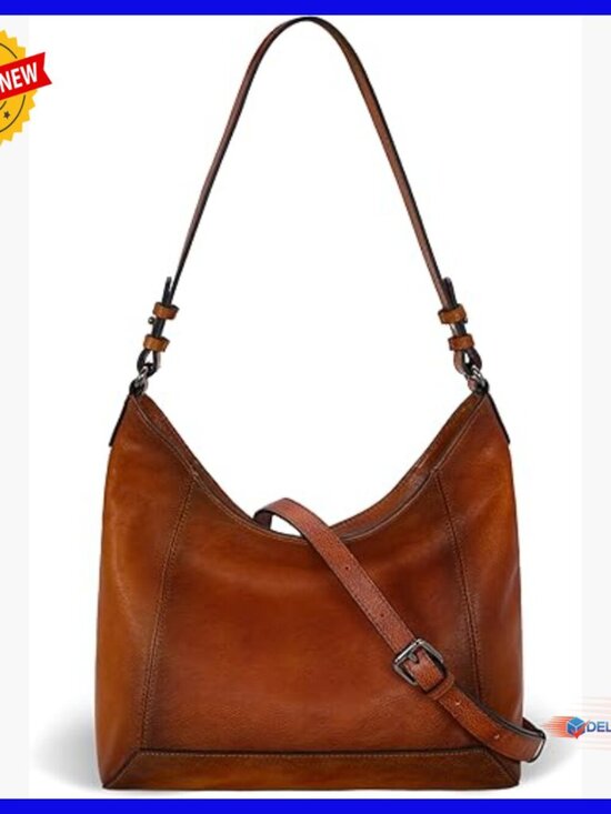 Handbags - Genuine Leather Crossbody Hobo Bag Medium Size Shoulder Purse Satchel